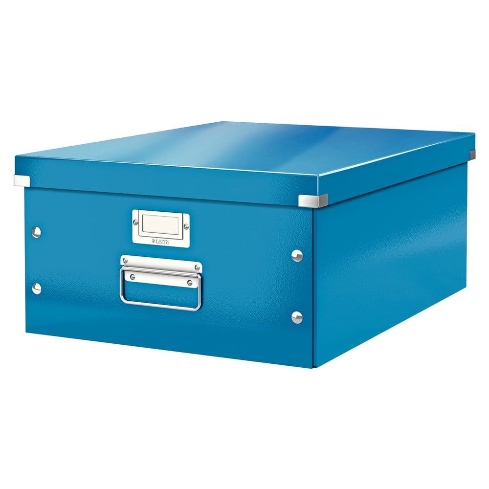 Modrý kartonový úložný box s víkem 37x48x20 cm Click&Store – Leitz - Bonami.cz