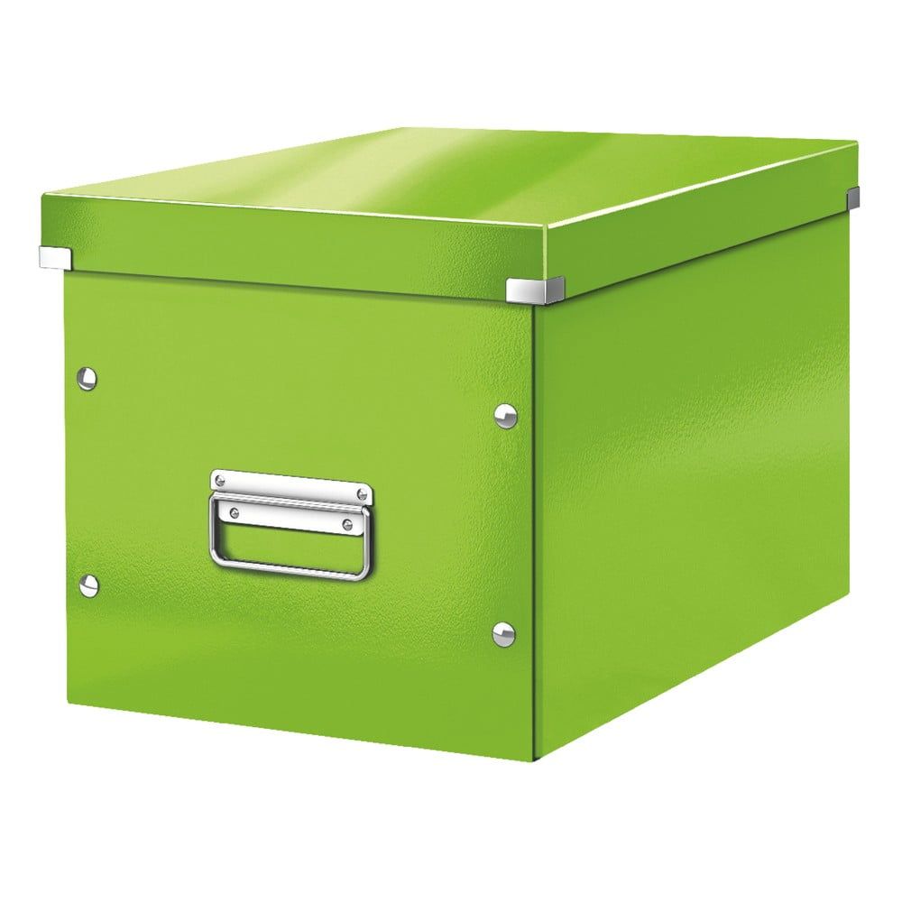 Zelený kartonový úložný box s víkem 32x36x31 cm Click&Store – Leitz - Bonami.cz