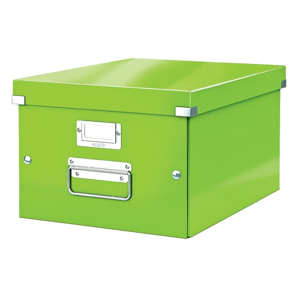 Zelený kartonový úložný box s víkem 28x37x20 cm Click&Store – Leitz - Bonami.cz