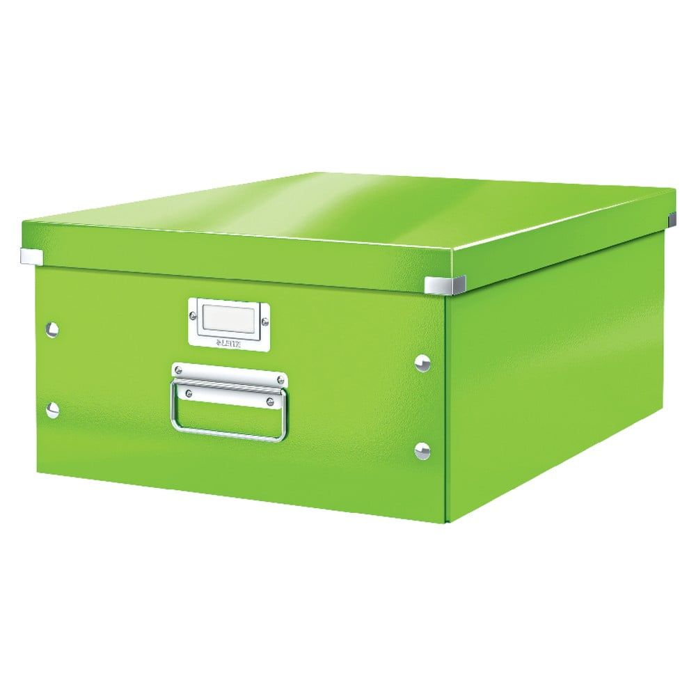 Zelený kartonový úložný box s víkem 37x48x20 cm Click&Store – Leitz - Bonami.cz