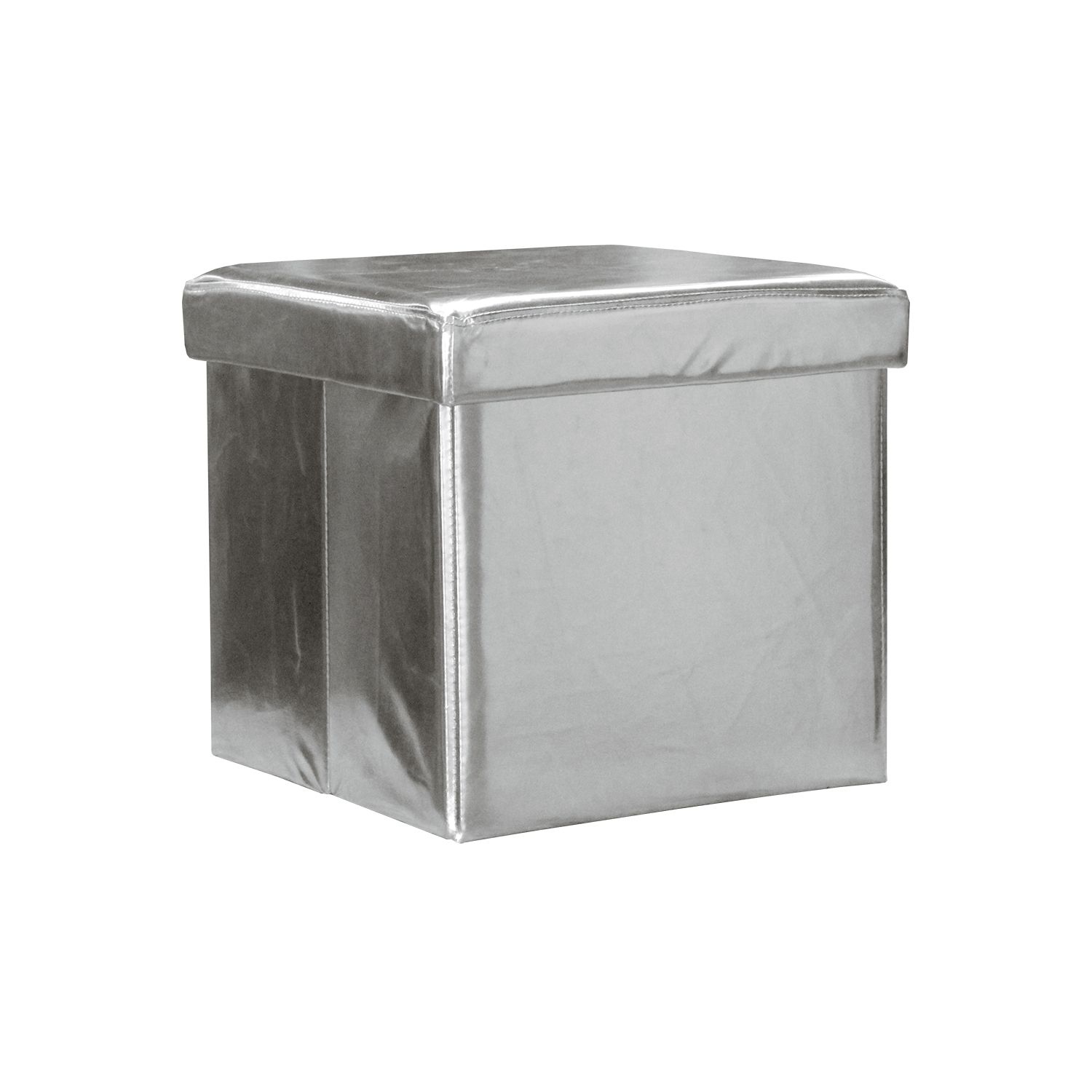 Sedací úložný box stříbrný - IDEA nábytek
