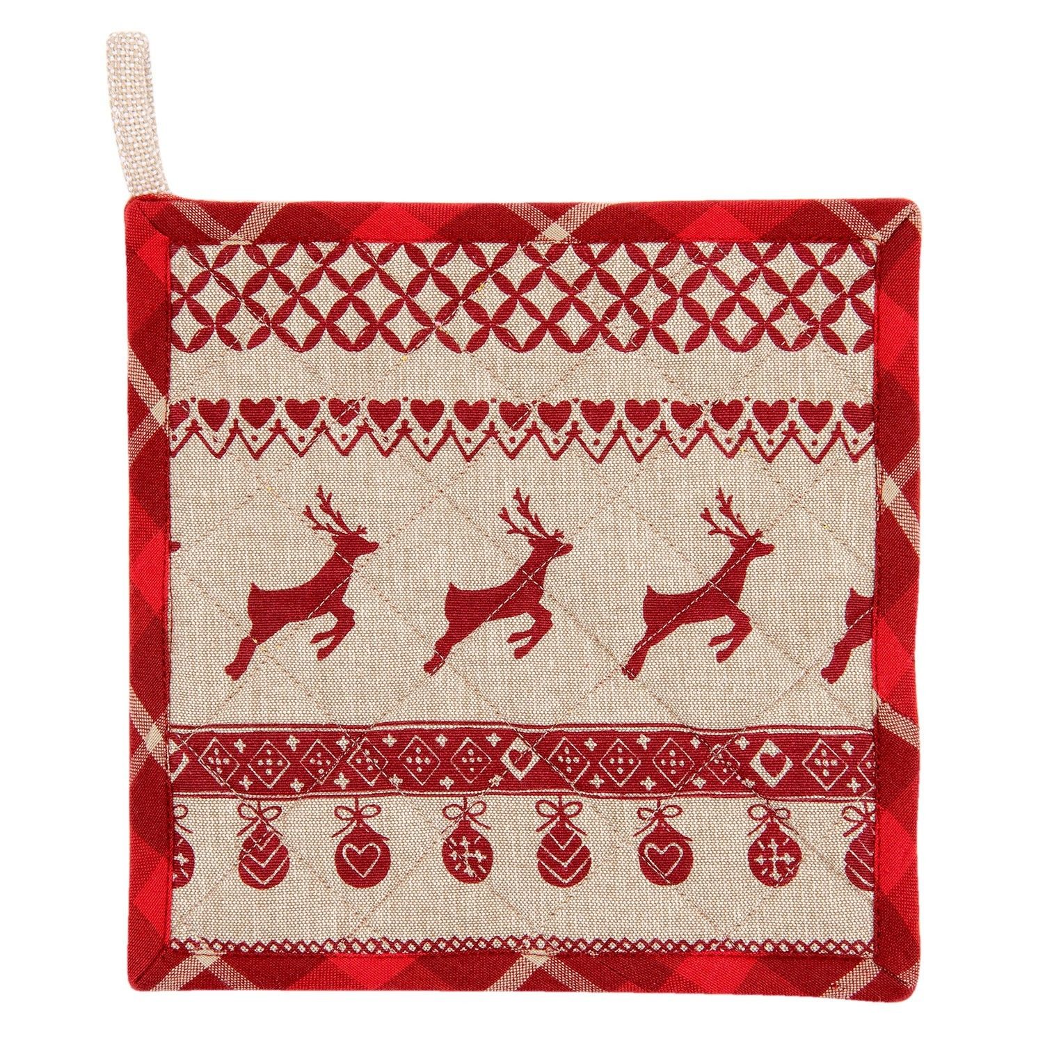 Chňapka - podložka Nordic Christmas - 20cm / 20cm Clayre & Eef - LaHome - vintage dekorace
