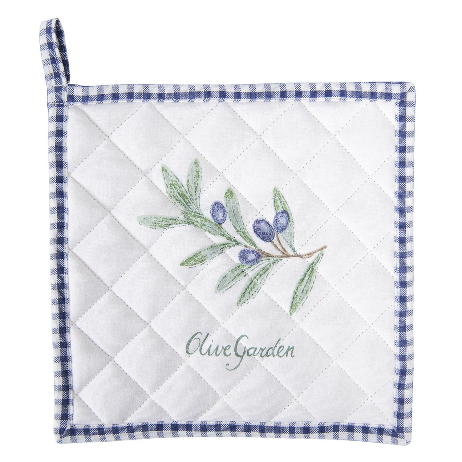 Chňapka - podložka Olive Garden blue - 20*20 cm Clayre & Eef - LaHome - vintage dekorace
