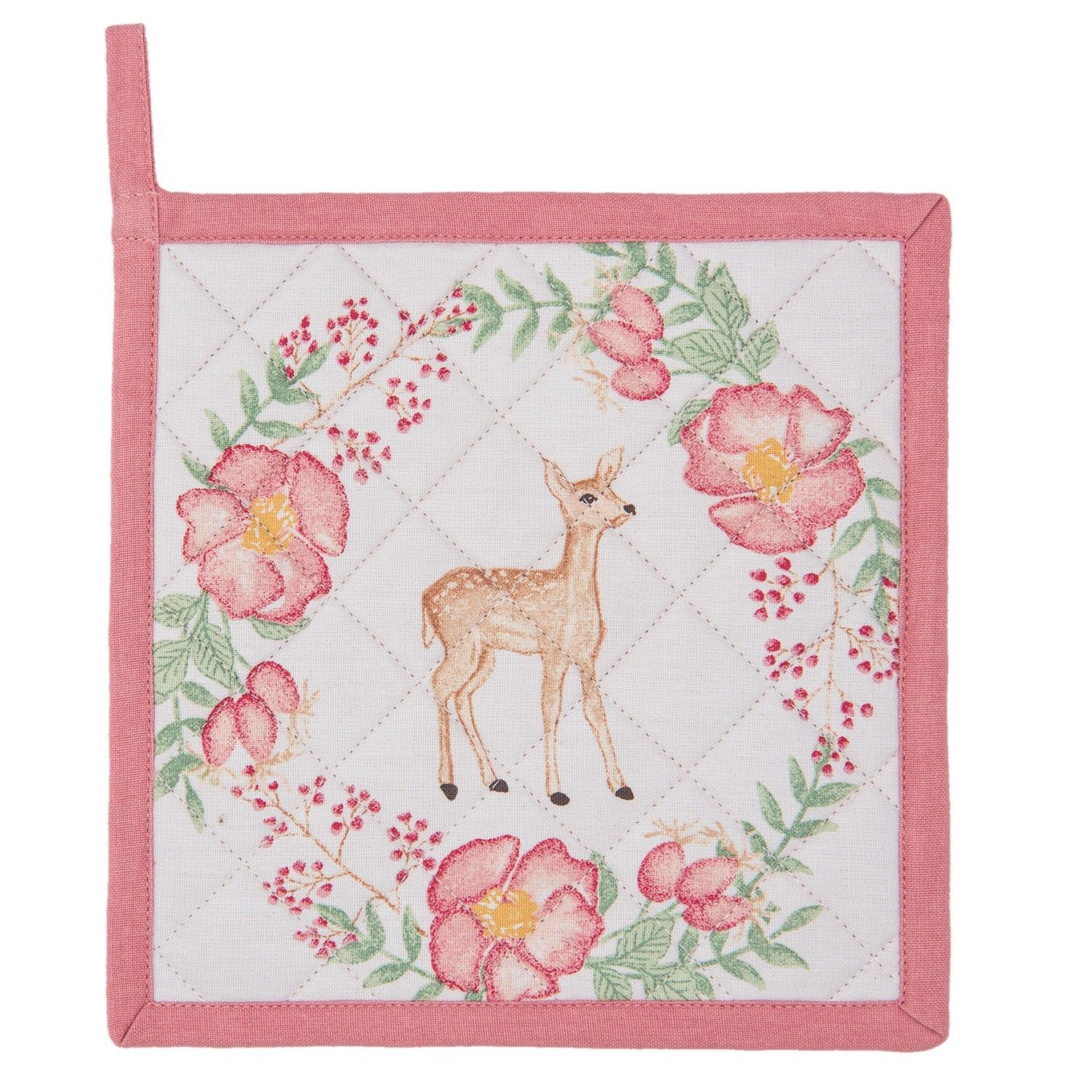 Chňapka - podložka Sweet Deer - 20*20 cm Clayre & Eef - LaHome - vintage dekorace