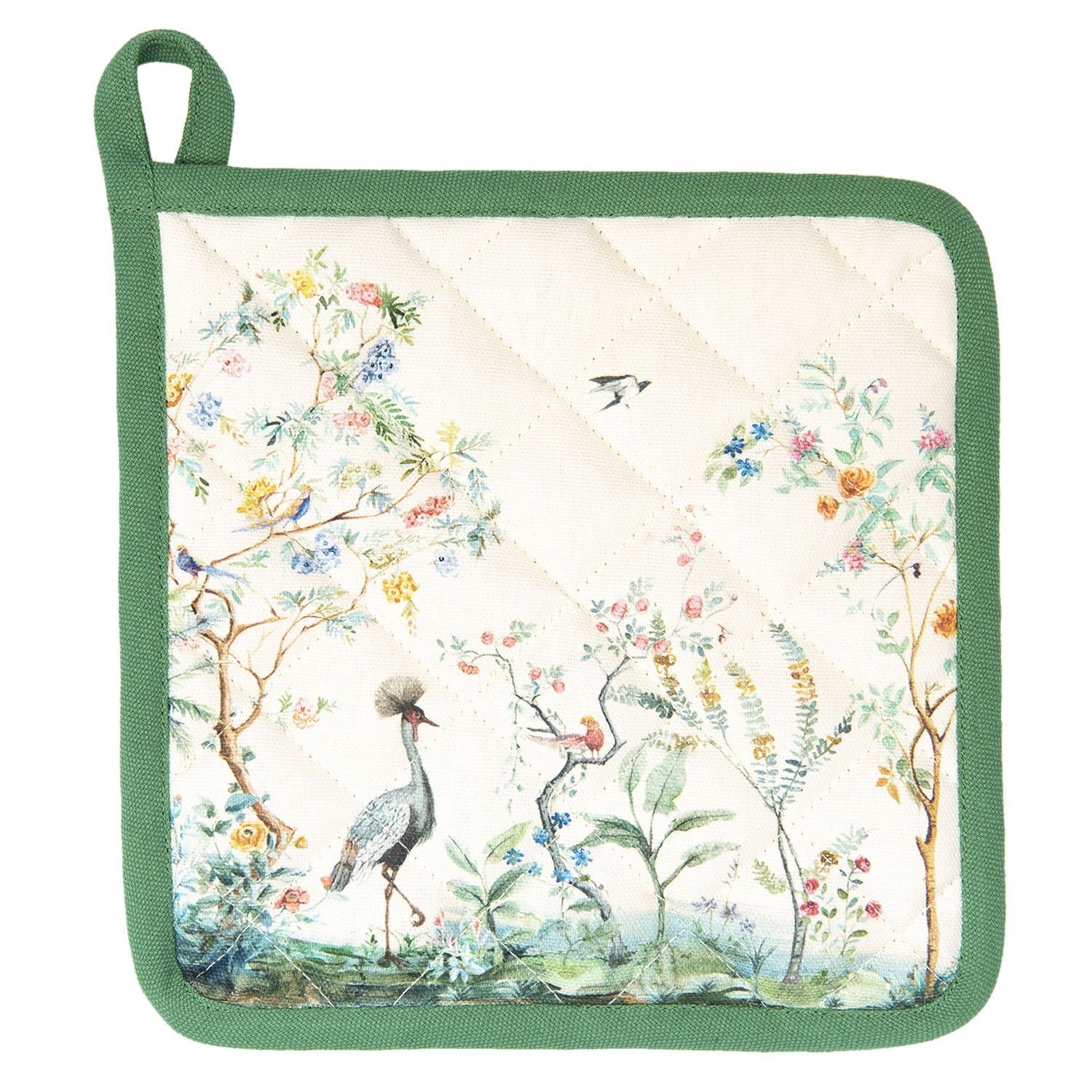 Chňapka-podložka Birds in Paradise -  20*20 cm Clayre & Eef - LaHome - vintage dekorace