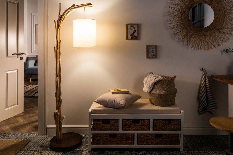 LuxD 21450 Designová stojanová lampa Arielle, 163 cm, náplavové dřevo - Estilofina-nabytek.cz