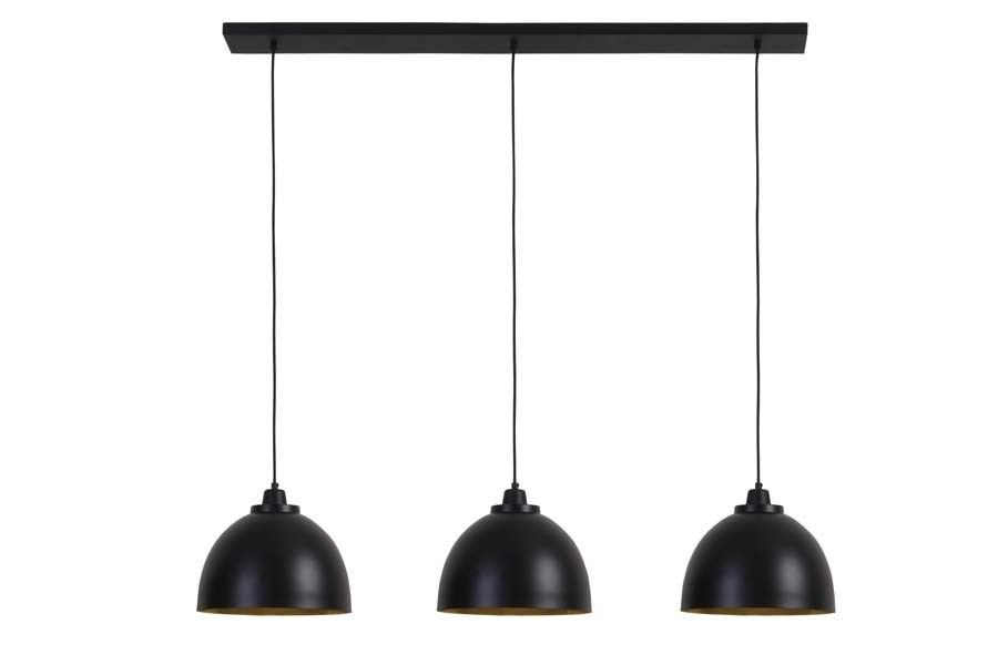 Závěsné světlo KYLIE 3 lampy černá- 135*30*26 cm Light & Living - LaHome - vintage dekorace