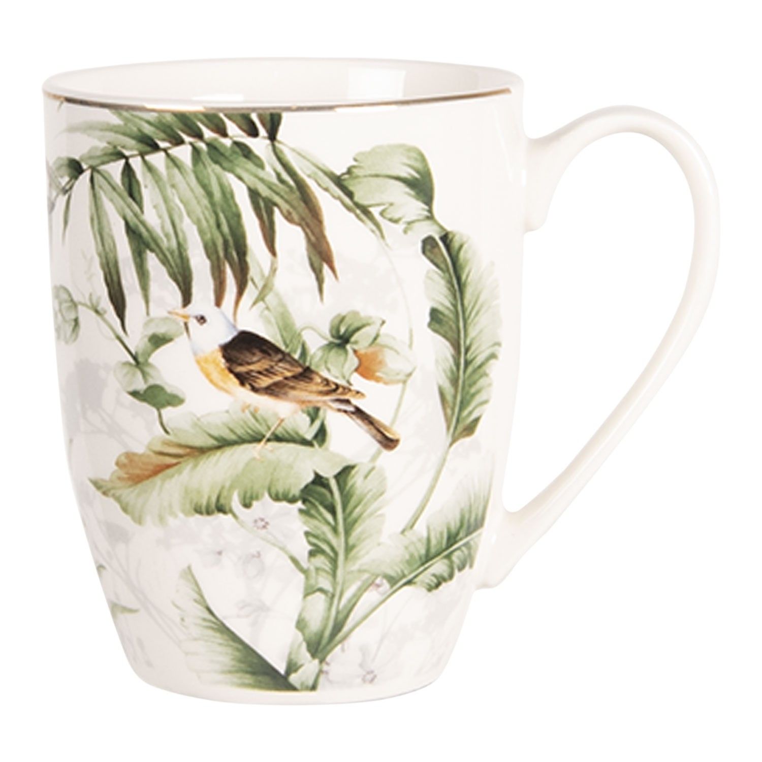 Porcelánový hrneček Tropical birds - 0.36L Clayre & Eef - LaHome - vintage dekorace
