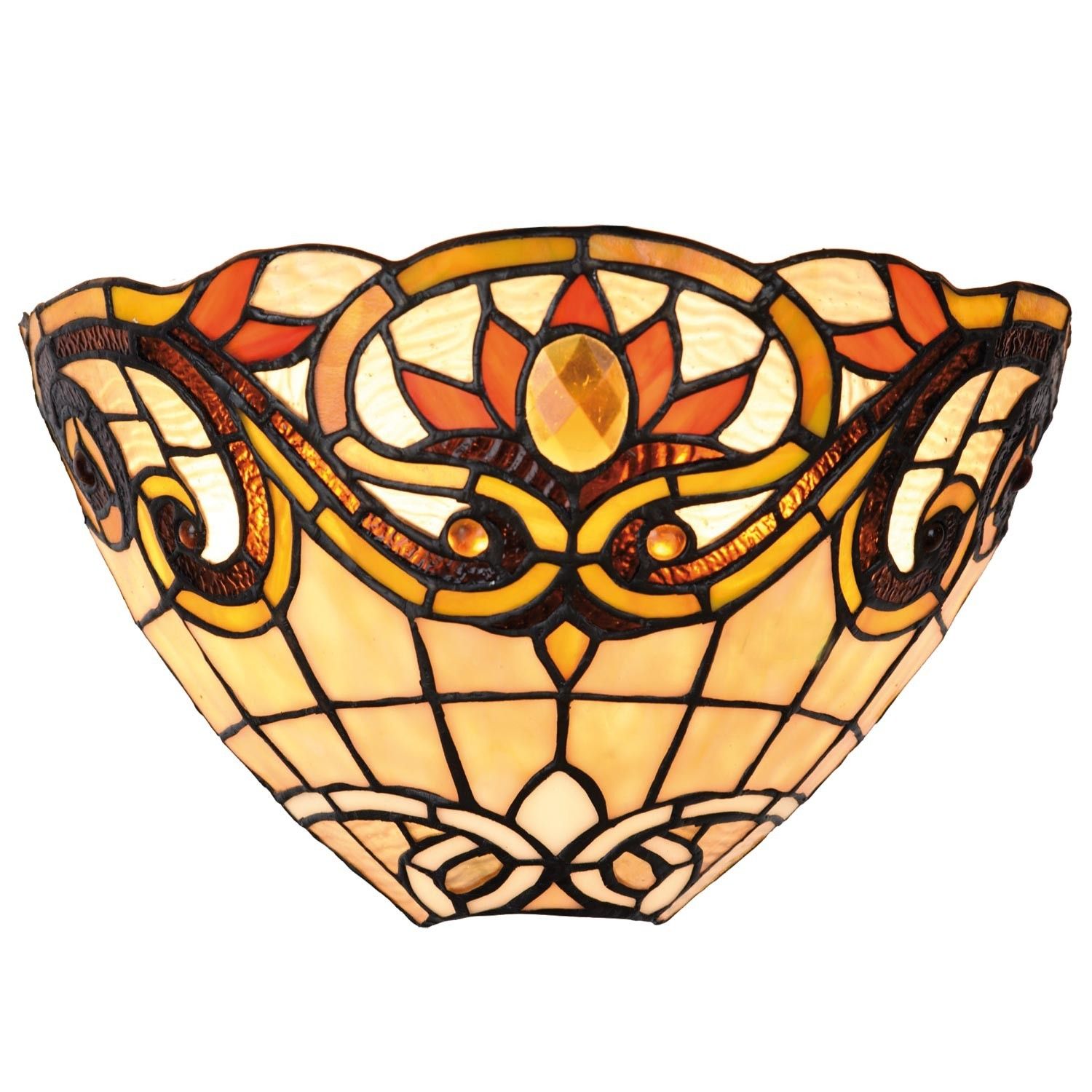 Nástěnná lampa Tiffany Fleur - 30*15*20 cm 1x E14 / Max 40W Clayre & Eef - LaHome - vintage dekorace