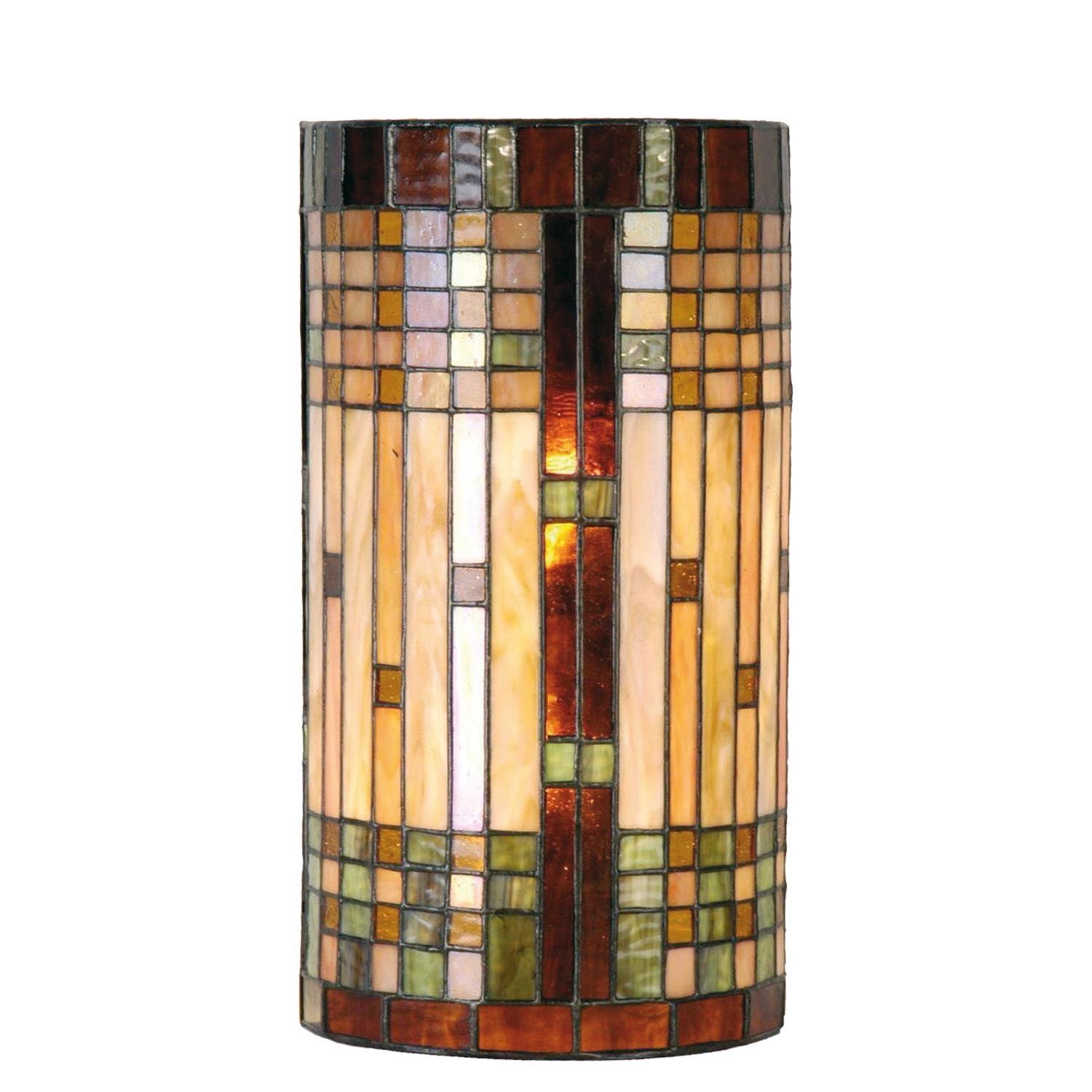 Nástěnná lampa Tiffany - 20*11*36 cm 2x E14 / Max 40W Clayre & Eef - LaHome - vintage dekorace