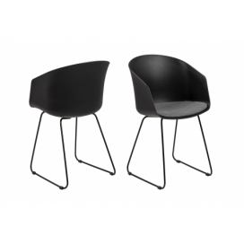Dkton Designová židle Almanzo černá / šedá