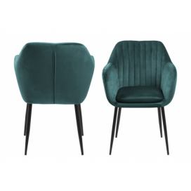 Dkton Designové židle Nashira lahvově zelená kovová