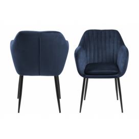 Dkton Designové židle Nashira tmavě modrá kovová