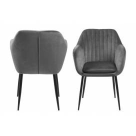 Dkton Designové židle Nashira tmavě šedá kovová
