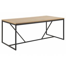 Dkton Jídelní stůl Naja 180 cm dub - černý