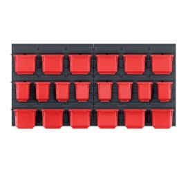 Prosperplast Montážní panel s příslušenstvím ORNE 80 x 16,5 x 40 cm černo-červený