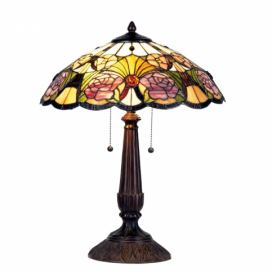 Stolní lampa Tiffany Roses - Ø 44*57 cm  Clayre & Eef