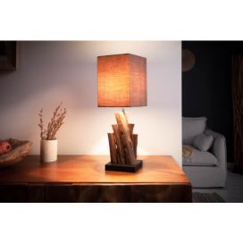 LuxD 24275 Set 2 ks - designová stolní lampa Desmond 45 cm hnědá - Ironwood