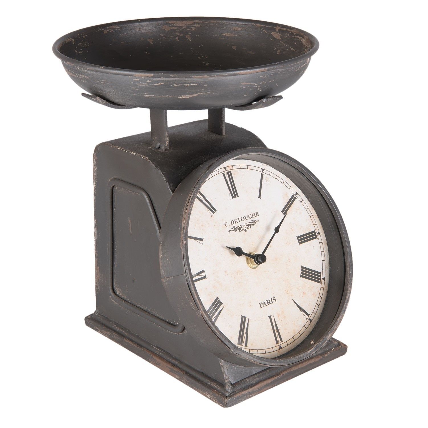 Kovové stolní retro hodiny Detouche - 21*23*26 cm Clayre & Eef - LaHome - vintage dekorace