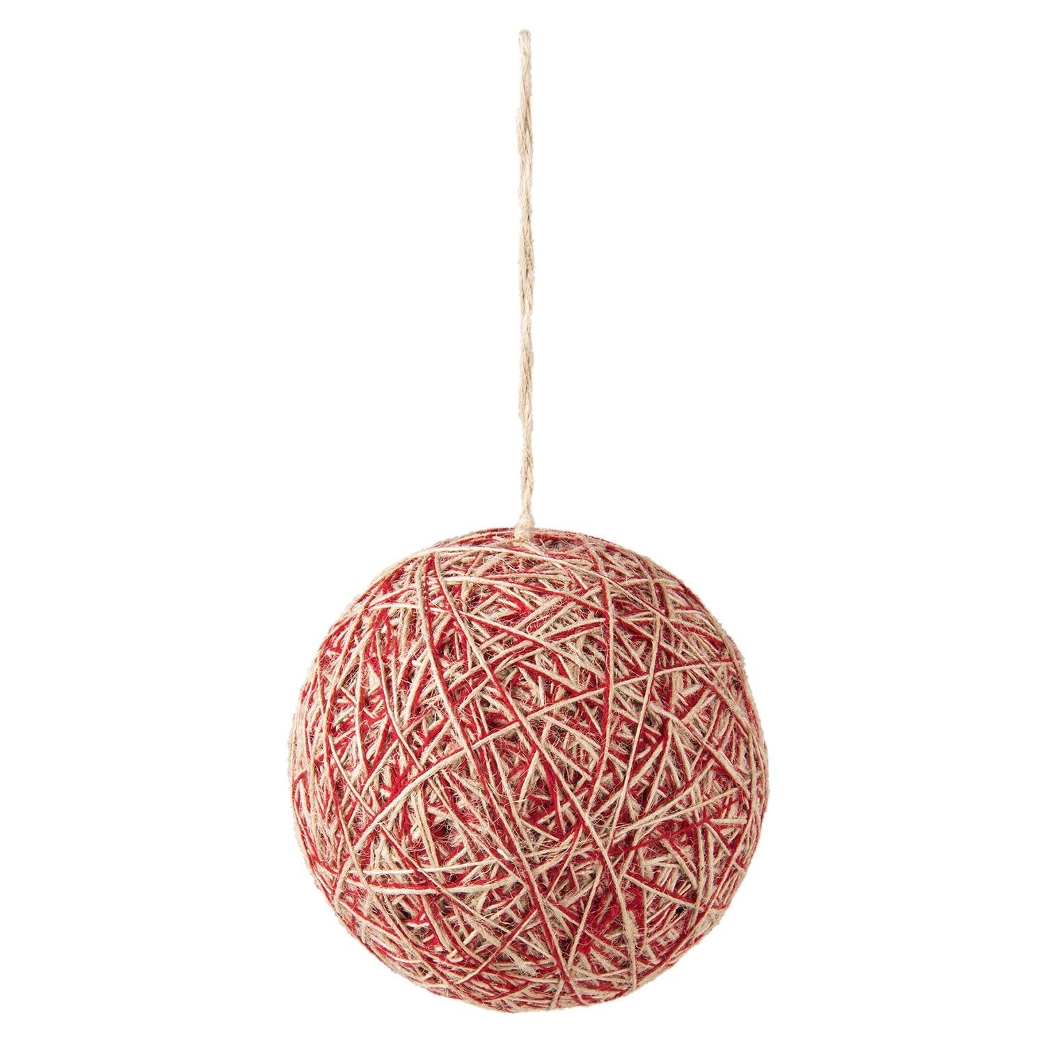 Textilní vánoční koule - Ø 12*12 cm Clayre & Eef - LaHome - vintage dekorace