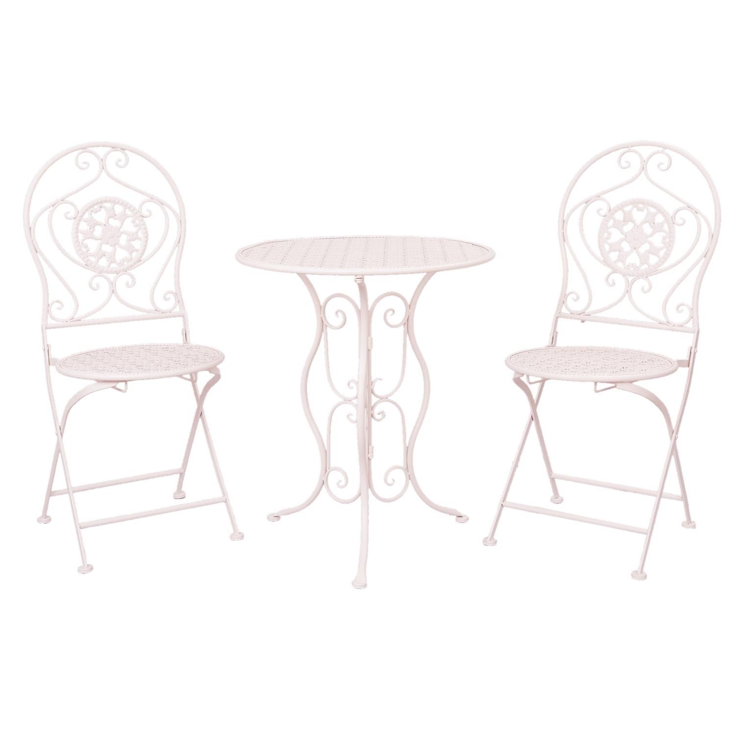 Zahradní skládací souprava - stůl + 2 židle - Ø 60*70 Clayre & Eef - LaHome - vintage dekorace