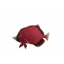 Červený polštář Fish Dory - 62*15*33cm J-Line by Jolipa LaHome - vintage dekorace