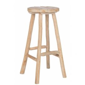 Dřevěná barová stolička přírodní  - 36*45*80cm J-Line by Jolipa