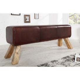 LuxD Designová lavice Horse 120 cm pravá kůže