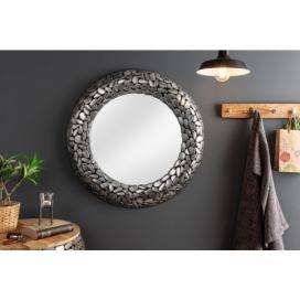 LuxD Designové zrcadlo Mauricio, 82 cm, stříbrné