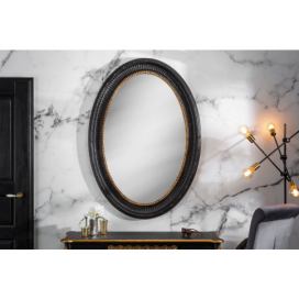 LuxD Nástěnné zrcadlo Kathleen 135 cm černo - zlaté