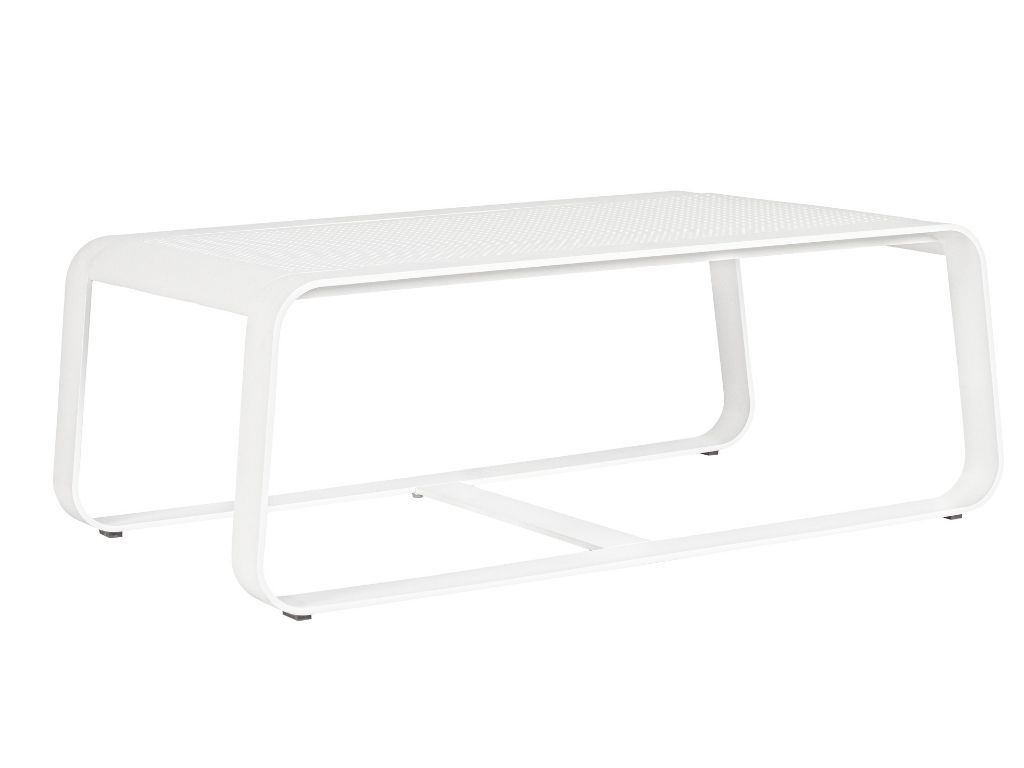 Bílý hliníkový zahradní konferenční stolek Bizzotto Merrigan 105 x 62 cm - Designovynabytek.cz