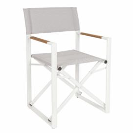 Bílá hliníková skládací zahradní židle Bizzotto Lagun