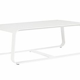 Bílý hliníkový zahradní konferenční stolek Bizzotto Merrigan 105 x 62 cm