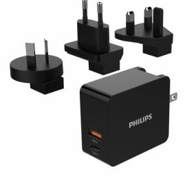 Cestovní síťová duální USB nabíječka  PHILIPS DLP2621T