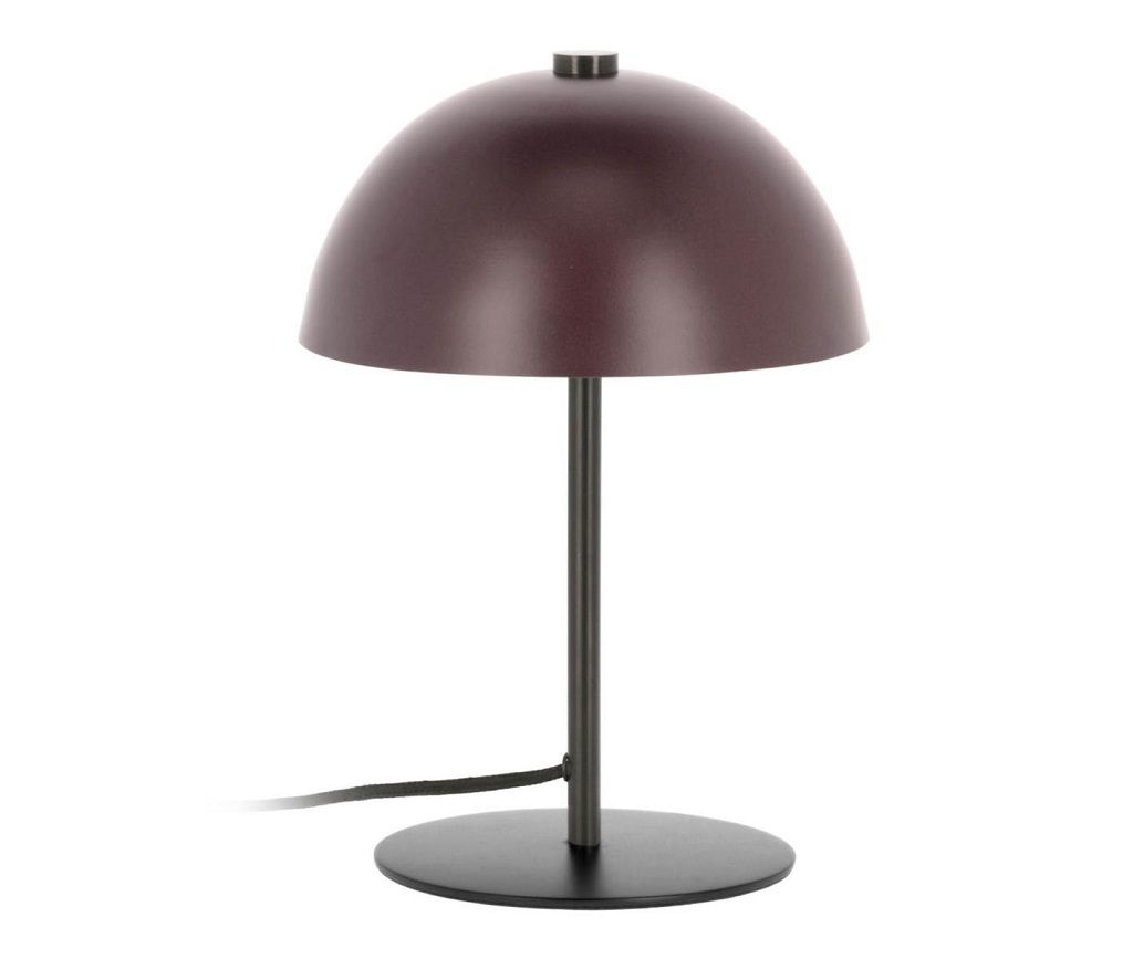 Vínově červená kovová stolní lampa Kave Home Aleyla - Designovynabytek.cz