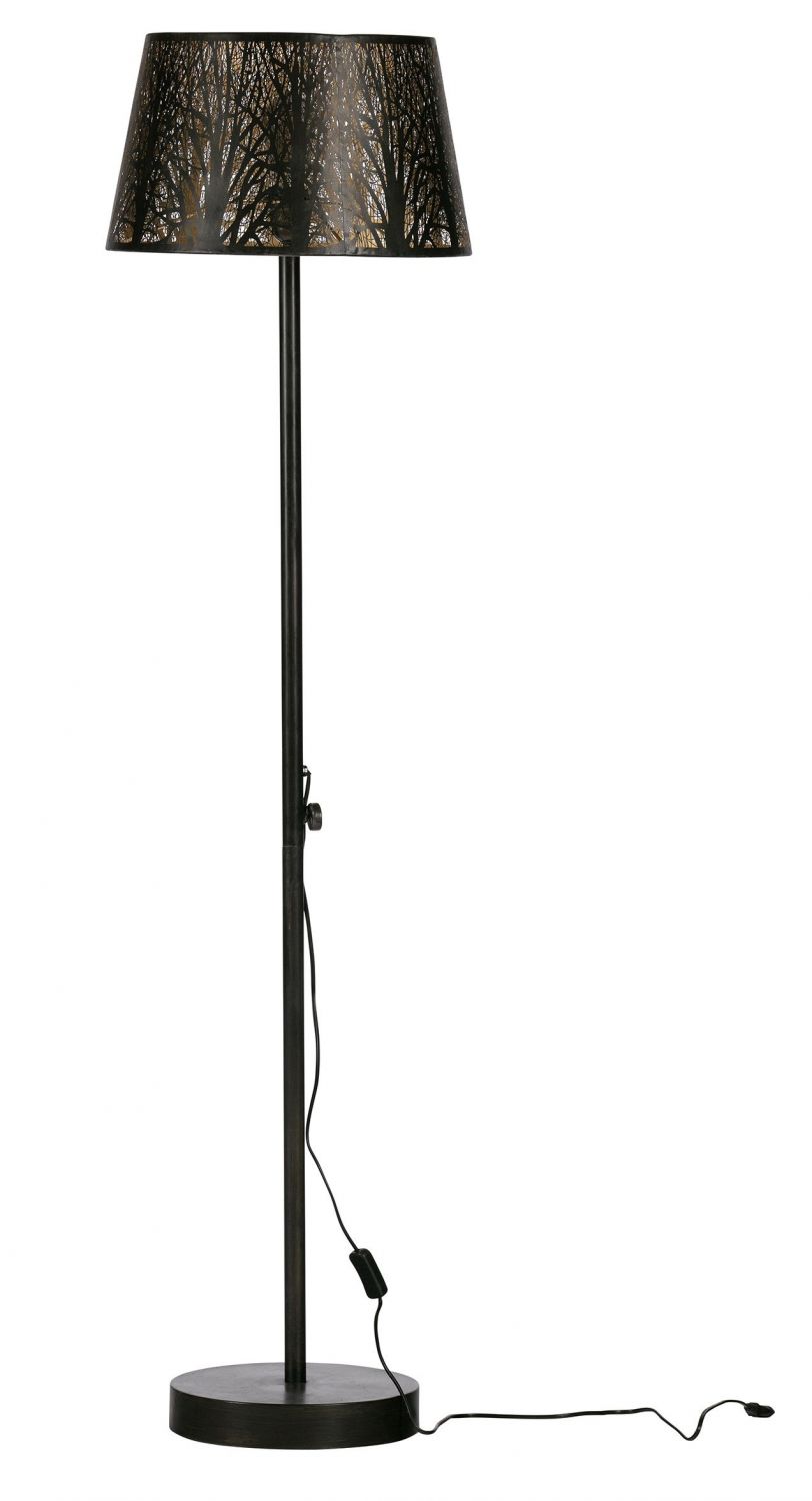 Stojací lampa s bambusovým stínidlem v černo-přírodní barvě (výška 128 cm) Java – Good&Mojo - RychlýDárky.cz