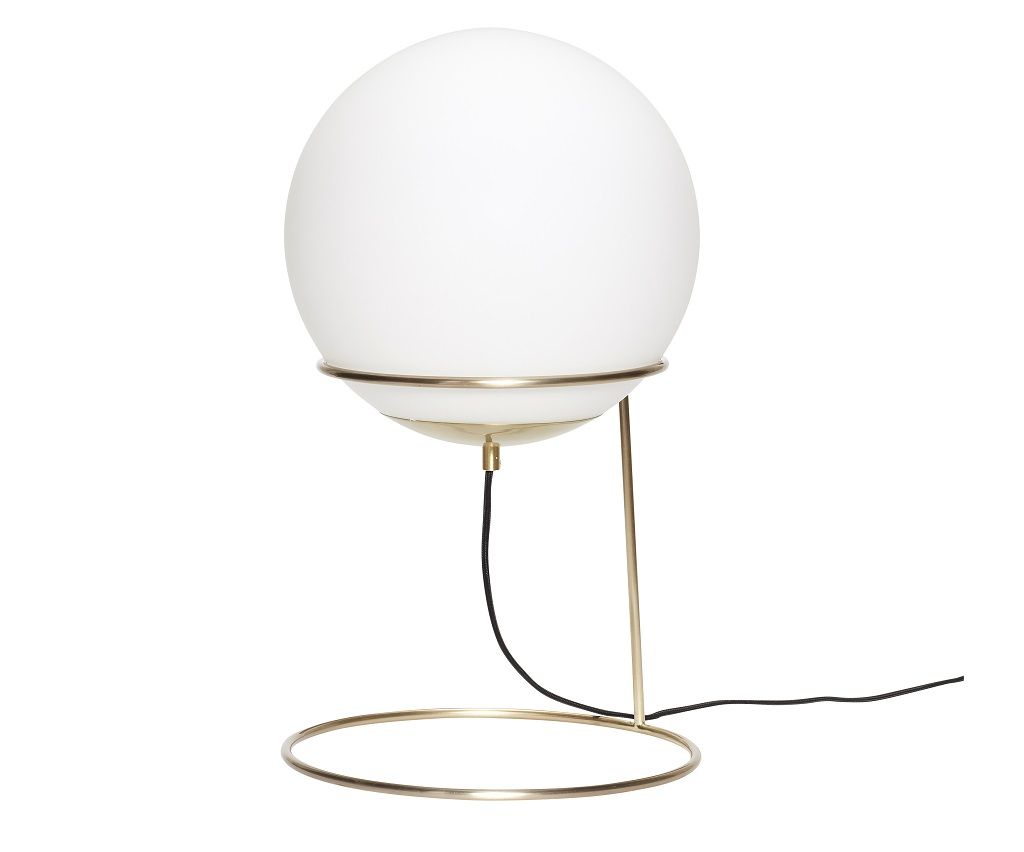 Bílo zlatá kovová stolní lampa Hübsch Balance 53 cm - Designovynabytek.cz