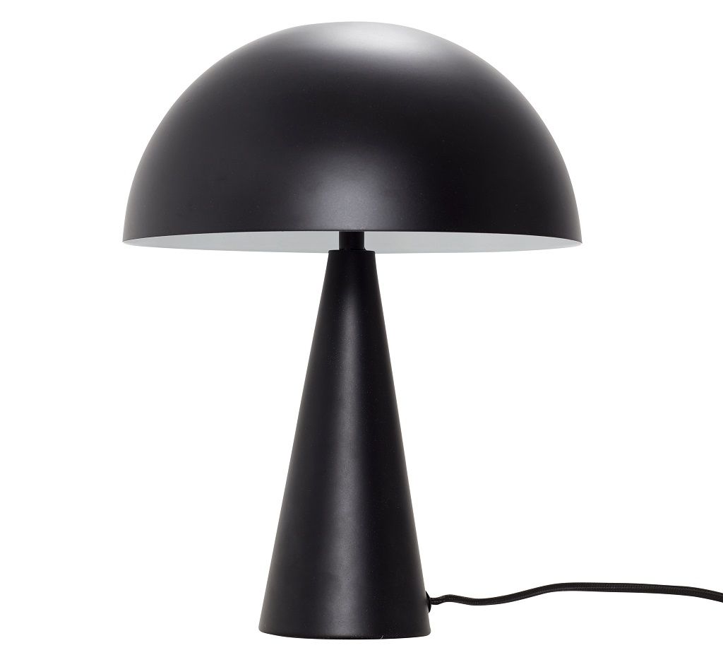 Černá kovová stolní lampa Hübsch Mush 33 cm - Designovynabytek.cz