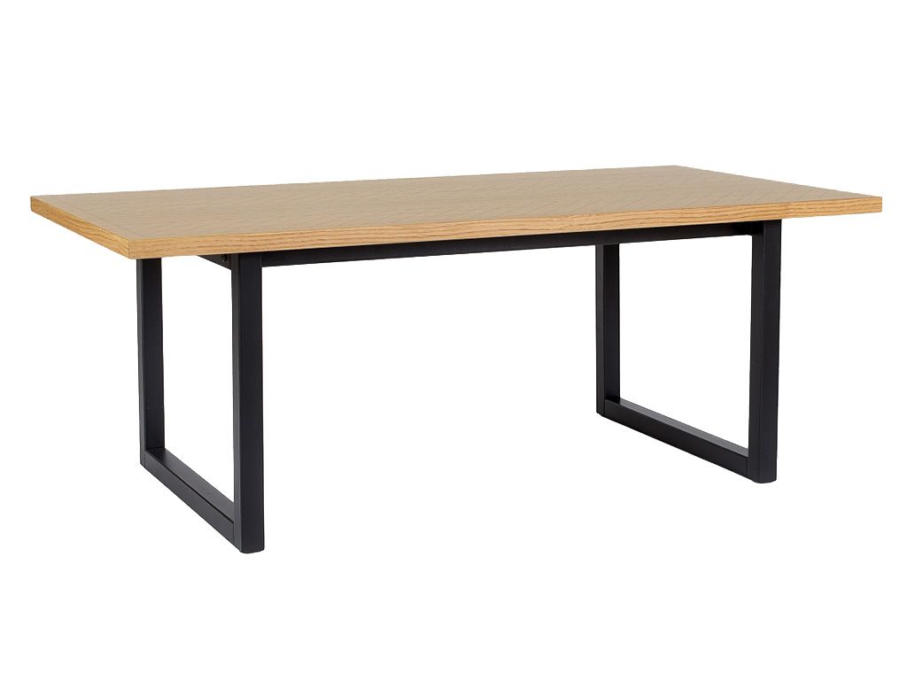 Dubový rýhovaný konferenční stolek Woodman Camden s březovou podnoží 120 x 60 cm - Designovynabytek.cz