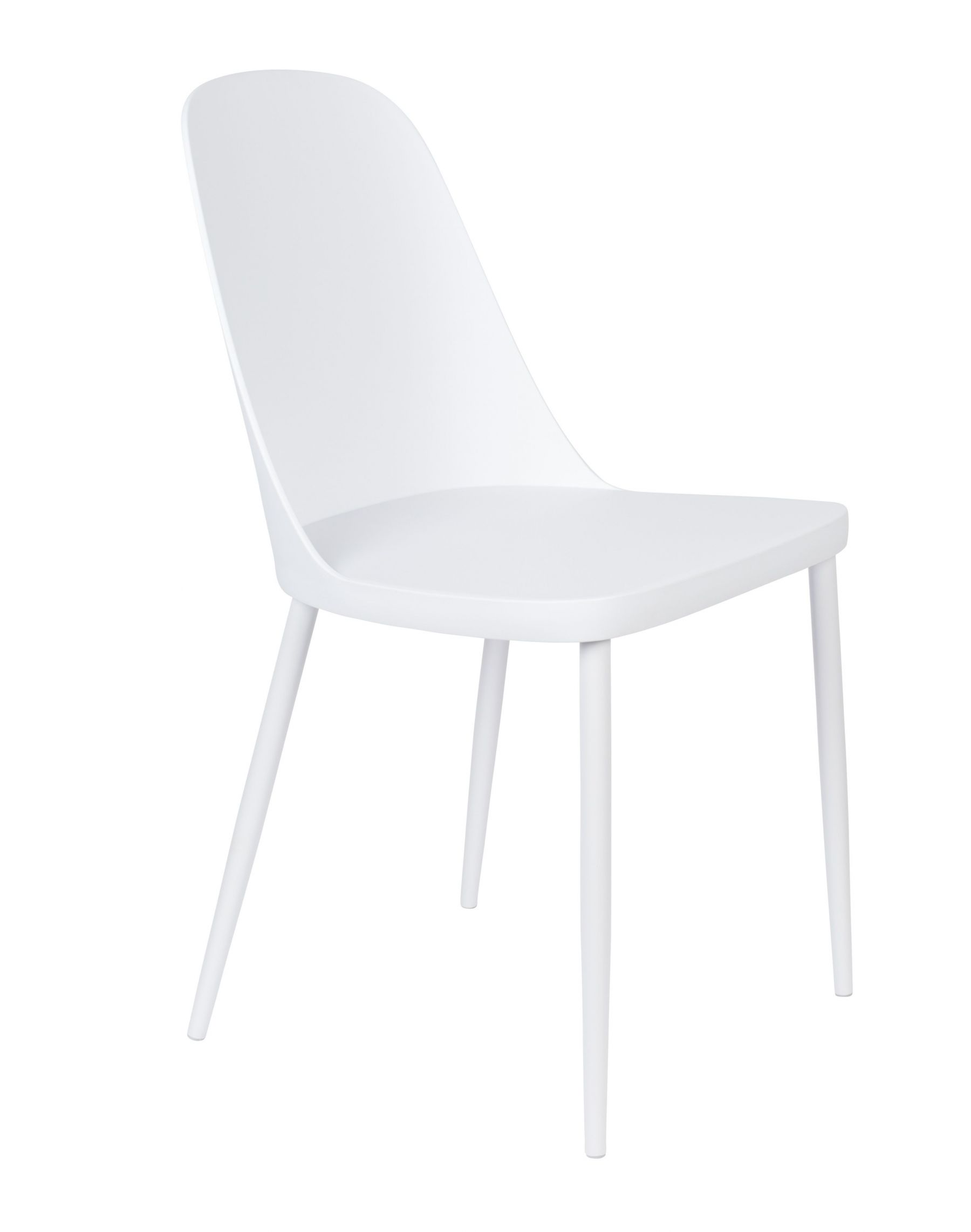 White Label Bílá plastová jídelní židle WLL Pip - Designovynabytek.cz