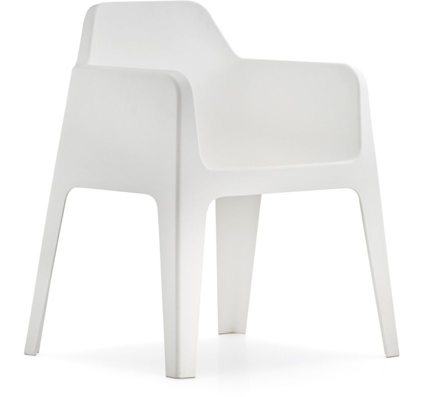 Pedrali Bílá plastová jídelní židle Plus 630 - Designovynabytek.cz