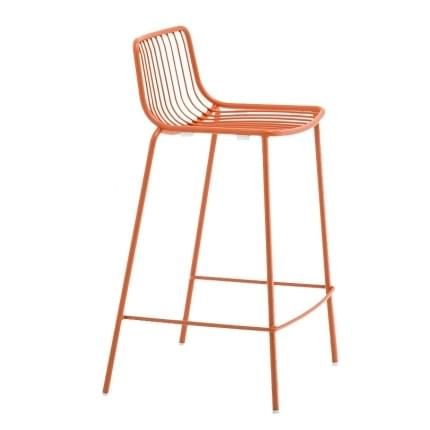 Pedrali Oranžová kovová barová židle Nolita 3657 65 cm - Designovynabytek.cz