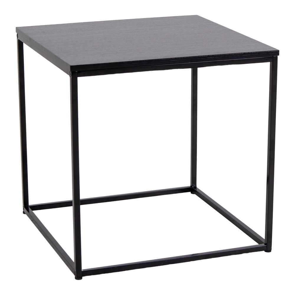 Nordic Living Černý kovový konferenční stolek Winter 45 x 45 cm - Designovynabytek.cz