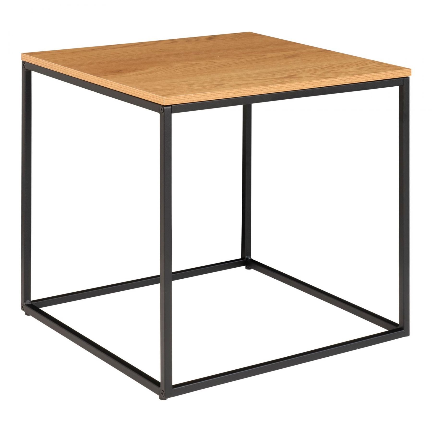Nordic Living Dubový kovový konferenční stolek Winter 45 x 45 cm - Bonami.cz
