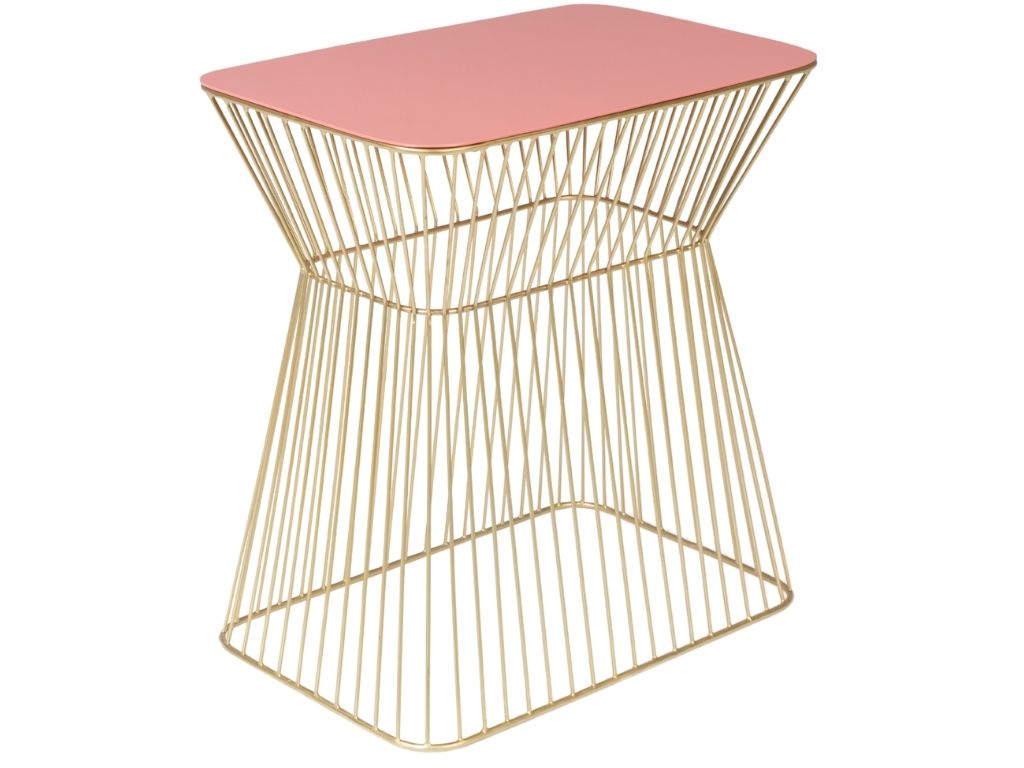 Růžovo zlatý kovový odkládací stolek BOLD MONKEY NO OFFENCE 45 x 29,5 cm - Designovynabytek.cz