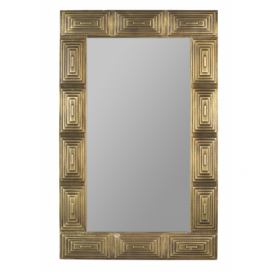 Zlaté kovové závěsné zrcadlo DUTCHBONE VOLAN 110 x 70 cm Designovynabytek.cz