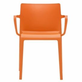 Pedrali Oranžová plastová jídelní židle Volt 675