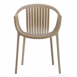 Pedrali Krémová plastová jídelní židle Tatami 306