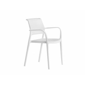Pedrali Bílá plastová jídelní židle Ara 315