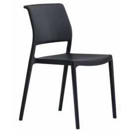 Pedrali Černá plastová jídelní židle Ara 310